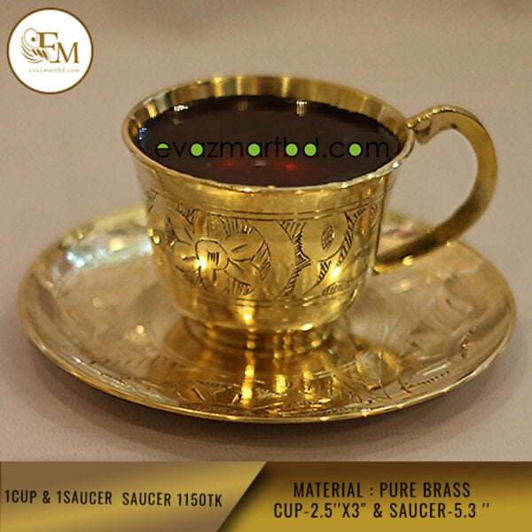 High quality brass metal tea cup