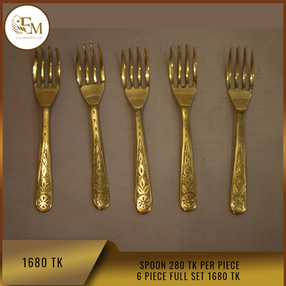 High quality brass metal fork