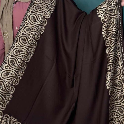 Maryam Nawaz Shawls Chocolate Brown